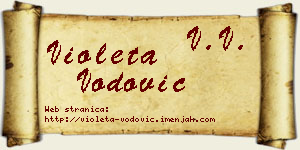 Violeta Vodović vizit kartica